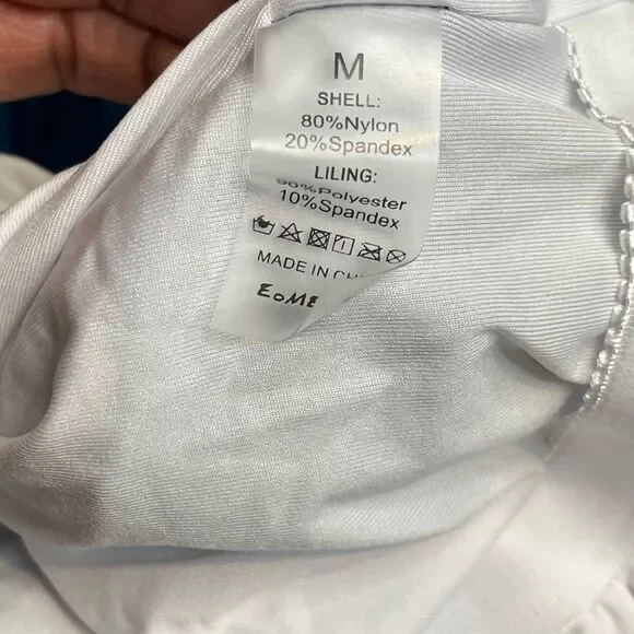 NEW Eomenie Slimming Ruched One-Piece Bathing Suit, Teal & Aqua Blue, Medium - Picture 9 of 9